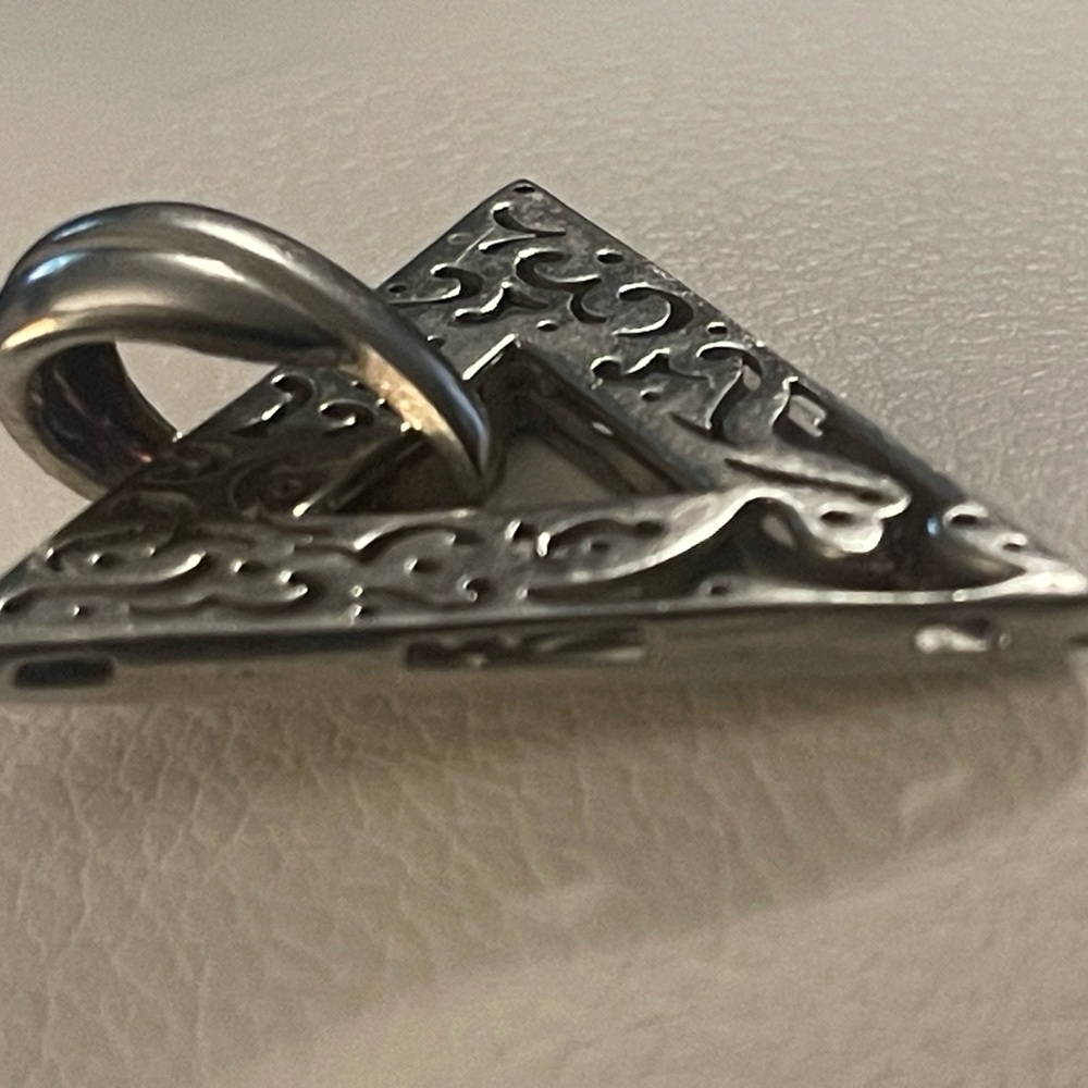 Sterling Silver Triangle Pendent - image 3